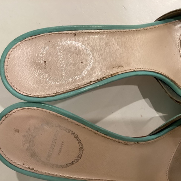 Emilio Pucci low heel floral slides GORGEOUS 37 6.5 - Picture 13 of 14